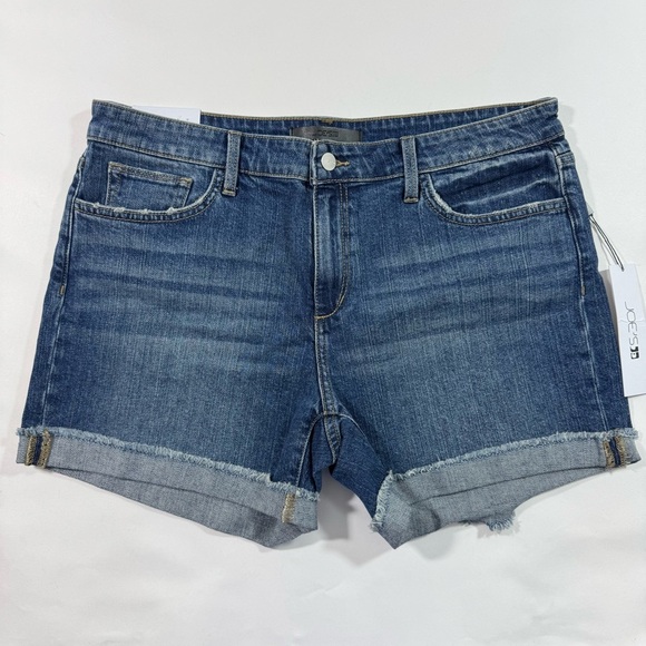 Joes Mid Rise Boyfriend Cuffed Shorts Blue Size 32 - Picture 1 of 7